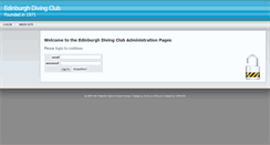 Desktop Screenshot of admin.edinburghdivingclub.org.uk