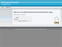 Tablet Screenshot of admin.edinburghdivingclub.org.uk